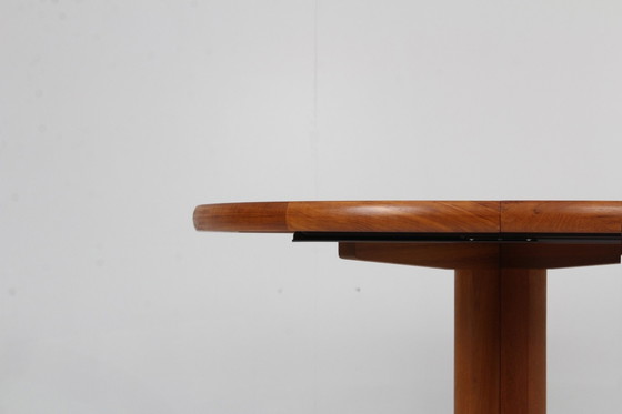 Image 1 of Danish round extendable dining table