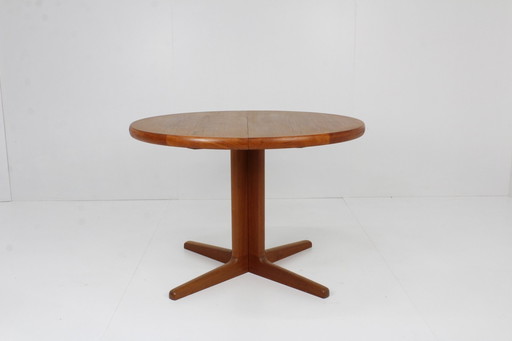 Danish round extendable dining table