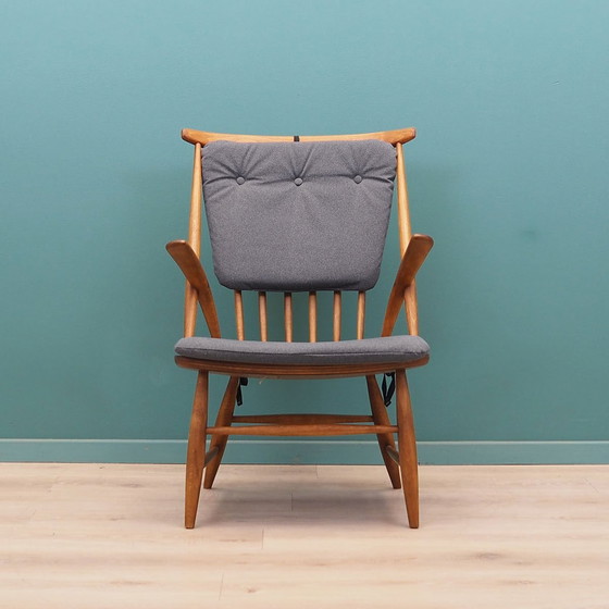 Image 1 of Beech Chair, Danish Design, 1960S, Designer: Illum Wikkelsø, Manufacture: Niels Eilersen