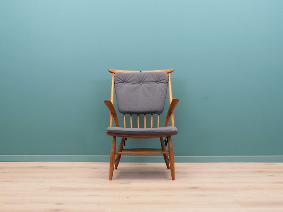 Image 1 of Beech Chair, Danish Design, 1960S, Designer: Illum Wikkelsø, Manufacture: Niels Eilersen