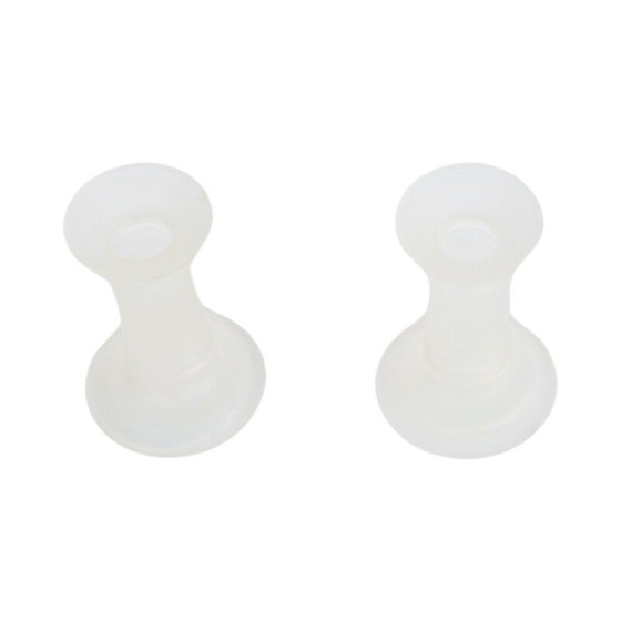 Image 1 of Pair of vintage milk glass candlesticks, Germany 1980