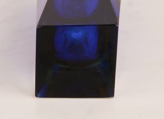 Image 1 of Faceted glass vase