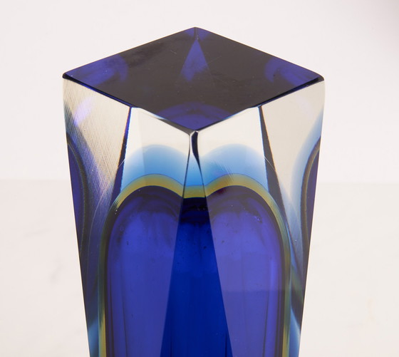 Image 1 of Faceted glass vase