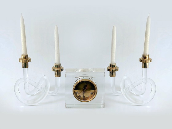 Image 1 of Candlestick Set Clock Dorothy C. Thorpe