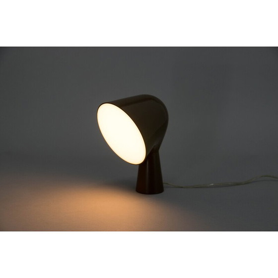 Image 1 of Vintage Foscarini Binic table lamp in brown by Lonna Vautrin