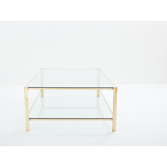 Image 1 of Vintage solid bronze coffee table by Jacques Théophile Lepelletier for Broncz, 1960