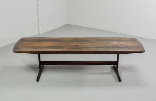 Large Topform Dutch Design Rosewood Coffee Table