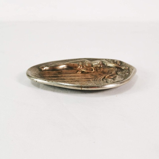 Image 1 of Vintage Art Nouveau bronze soap dish, Czechoslovakia 1930