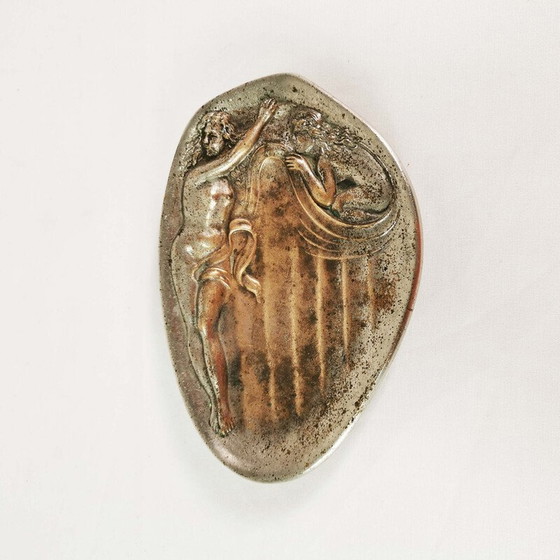 Image 1 of Vintage Art Nouveau bronze soap dish, Czechoslovakia 1930