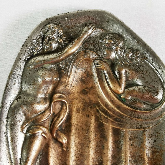Image 1 of Vintage Art Nouveau bronze soap dish, Czechoslovakia 1930