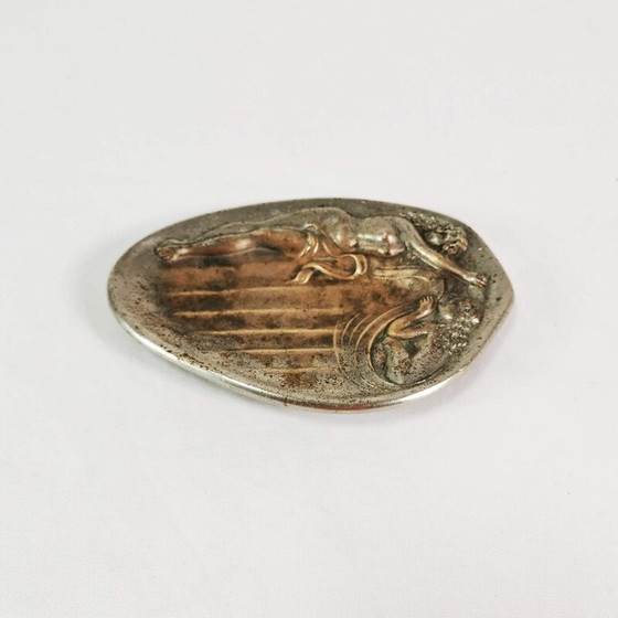 Image 1 of Vintage Art Nouveau bronze soap dish, Czechoslovakia 1930