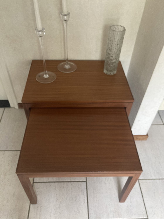 Image 1 of 2x Vintage Teak Side Tables