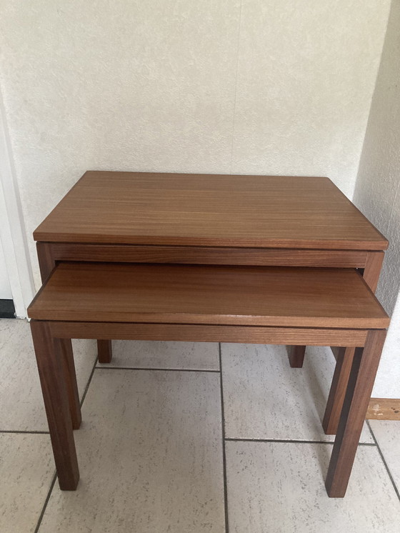 Image 1 of 2x Vintage Teak Side Tables