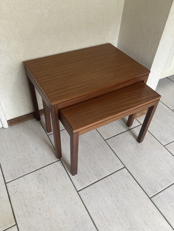 Image 1 of 2x Vintage Teak Side Tables