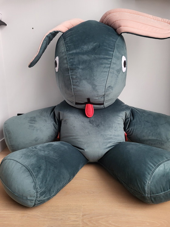 Image 1 of 2x Fatboy Co9 Xs Velver Petrol Rabbit Beanbag