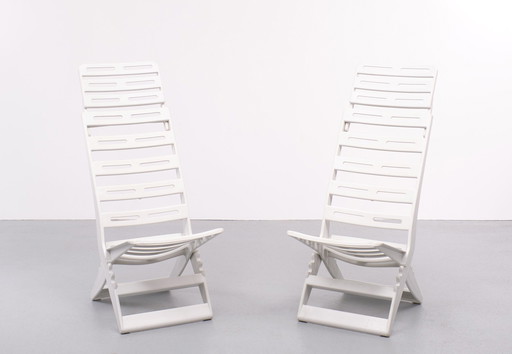 Fanini Fain Ascoli Piceno Maratea Folding chairs 1970s Italy