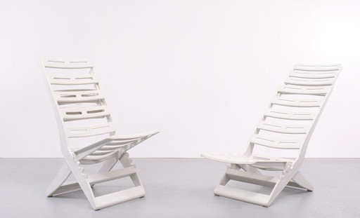 Fanini Fain Ascoli Piceno Maratea Folding chairs 1970s Italy