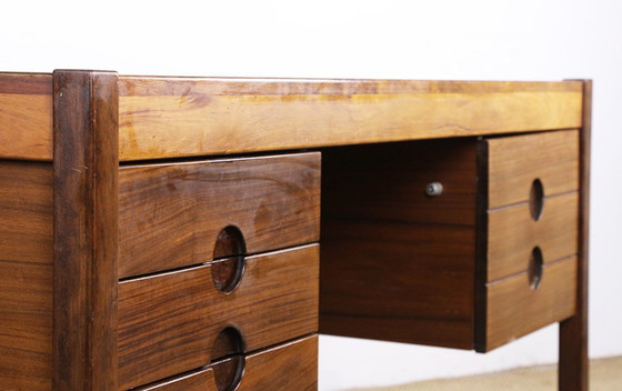 Image 1 of Large Danish Rosewood Executive Desk by Christian Linneberg 1960.