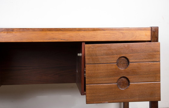 Image 1 of Large Danish Rosewood Executive Desk by Christian Linneberg 1960.