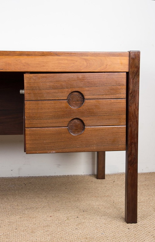 Large Danish Rosewood Executive Desk by Christian Linneberg 1960.