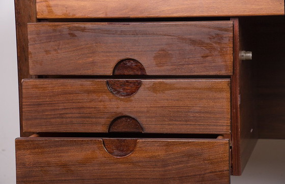 Image 1 of Large Danish Rosewood Executive Desk by Christian Linneberg 1960.