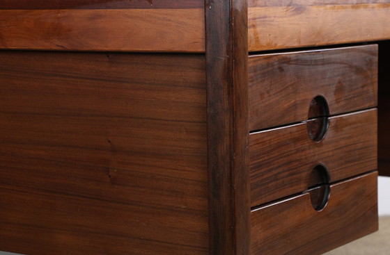 Image 1 of Large Danish Rosewood Executive Desk by Christian Linneberg 1960.