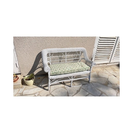 Image 1 of Kids vintage rattan bench, 1970-1980