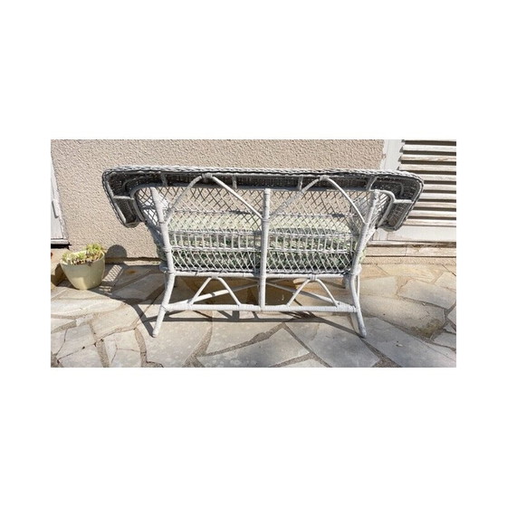 Image 1 of Kids vintage rattan bench, 1970-1980