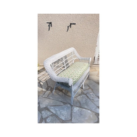 Image 1 of Kids vintage rattan bench, 1970-1980