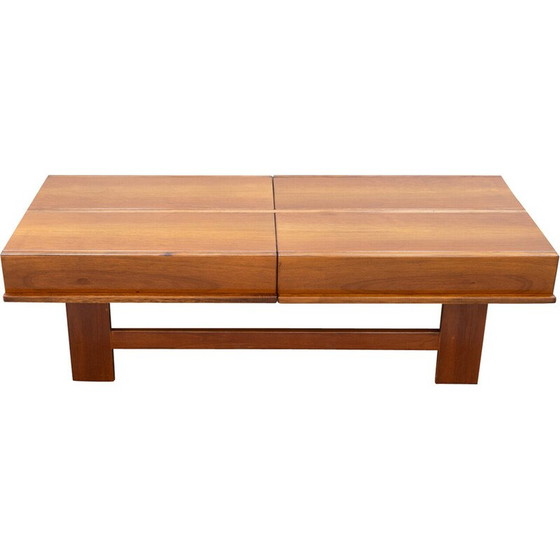 Image 1 of Vintage walnut veneer coffee table by Michelucci and Giovanni, 1970