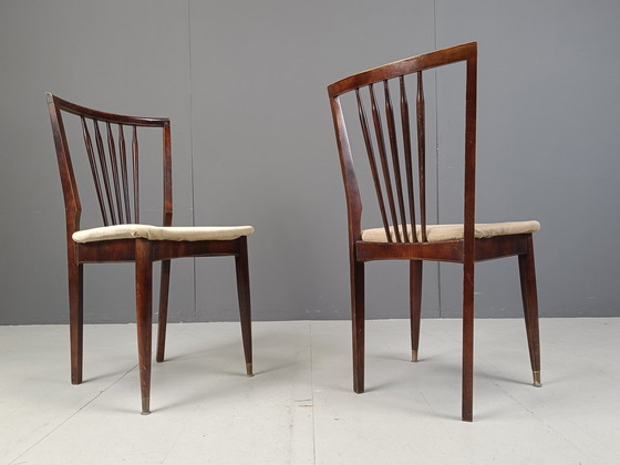 Image 1 of Mid Century Italian Dining Chairs, 1950S