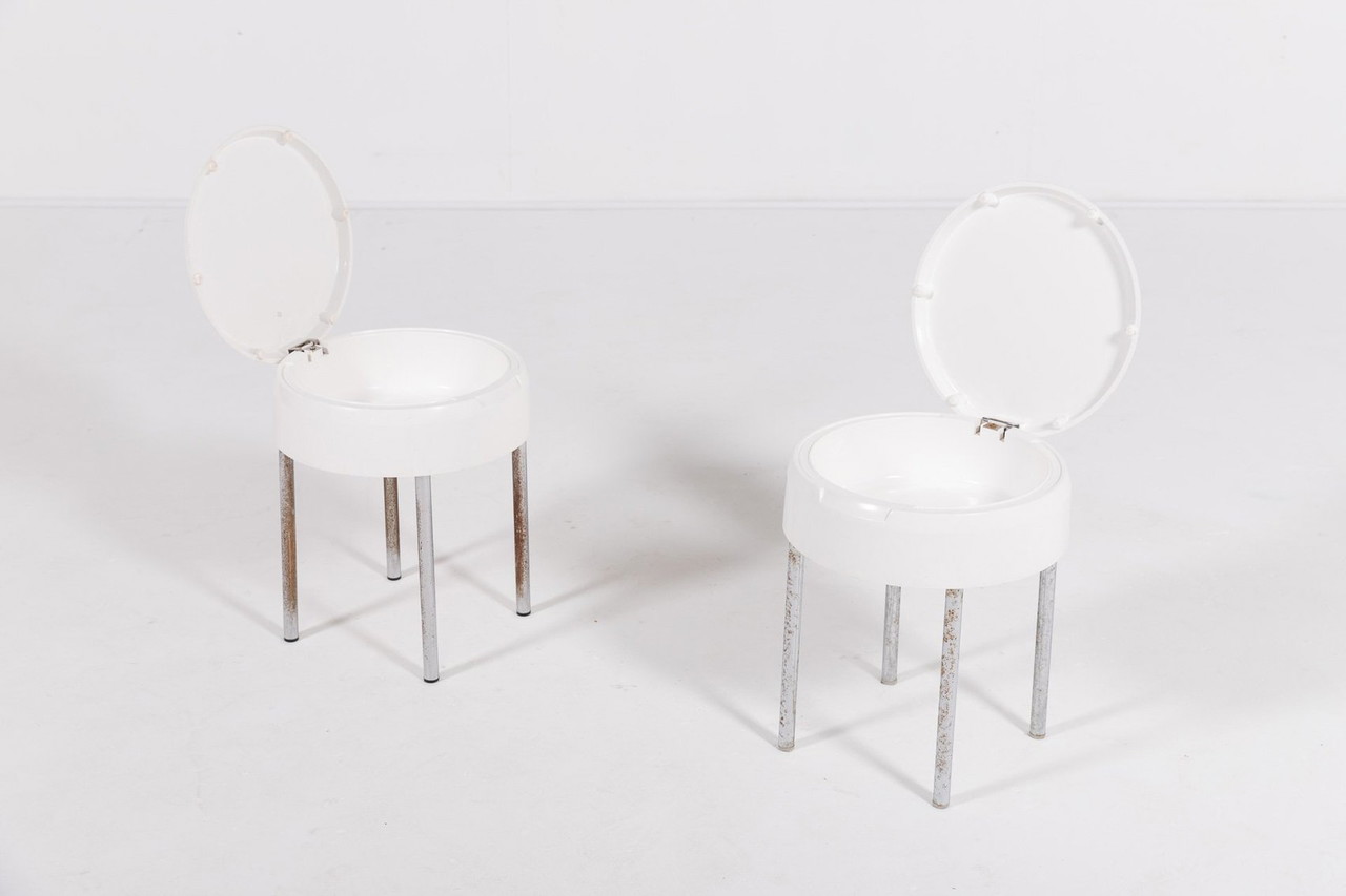 Vintage Italian Design Storage Stools Bathroom Stools Capri From Carrara Matta