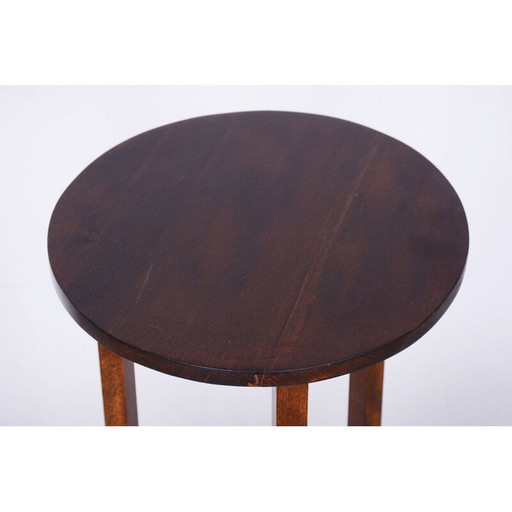 Vintage Art Deco oak pedestal, Czechoslovakia 1920