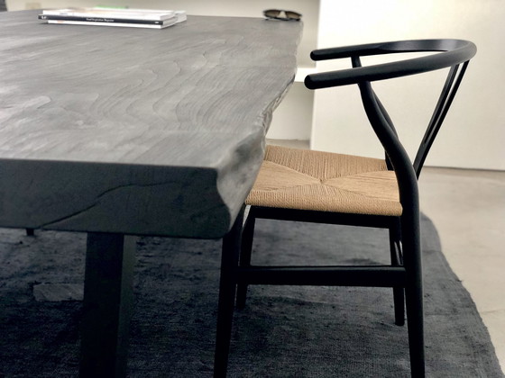 Image 1 of Dining/Meeting table in blackened Iroko wood