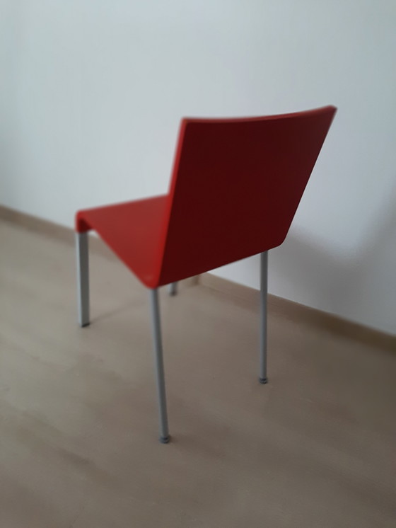 Image 1 of 4x Red Vitra.03 Maarten Van Severen Design Chairs