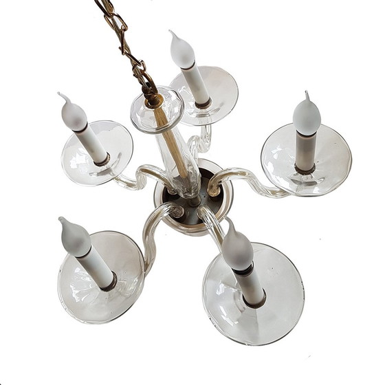 Image 1 of Mid-Century Five-Arm Chandelier