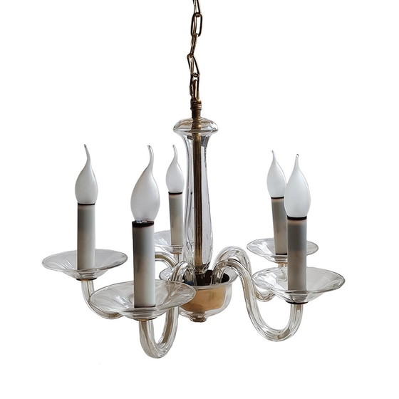 Image 1 of Mid-Century Five-Arm Chandelier