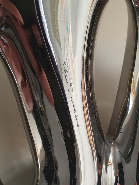 Image 1 of Design Bowl of Silver Ceramic, Openwork