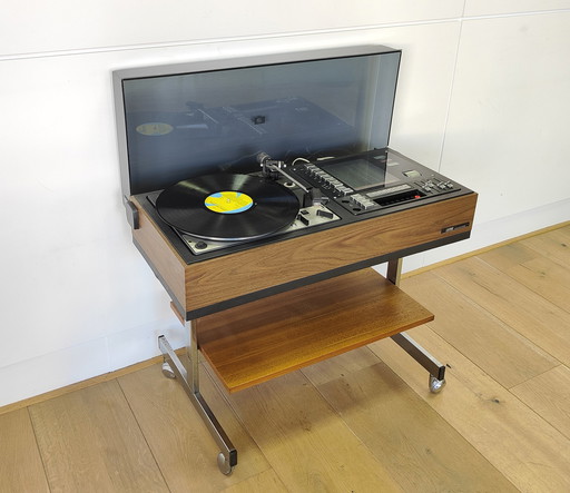 Vintage Loewe record player cabinet | 80's - trolley, radio