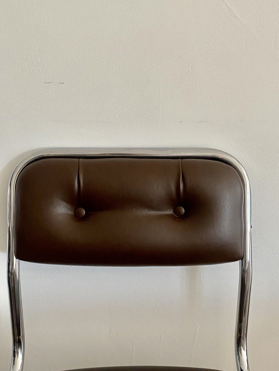 Image 1 of Tavo Belgium Tube Frame Chair With Skai Seat