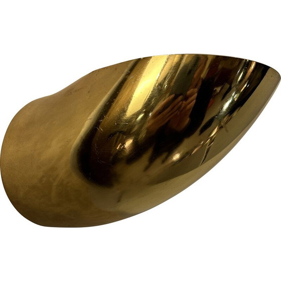 Image 1 of Vintage golden brass wall lamp by Martinelli, 1970