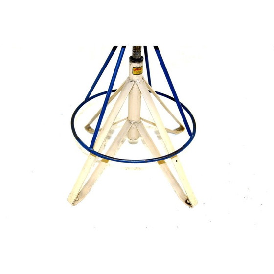 Image 1 of Vintage beechwood and metal stool, Sweden 1960
