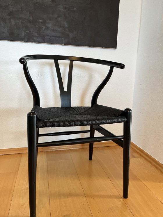 Image 1 of 2x Carl Hanson Wishbone chair black