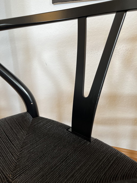 Image 1 of 2x Carl Hanson Wishbone chair black