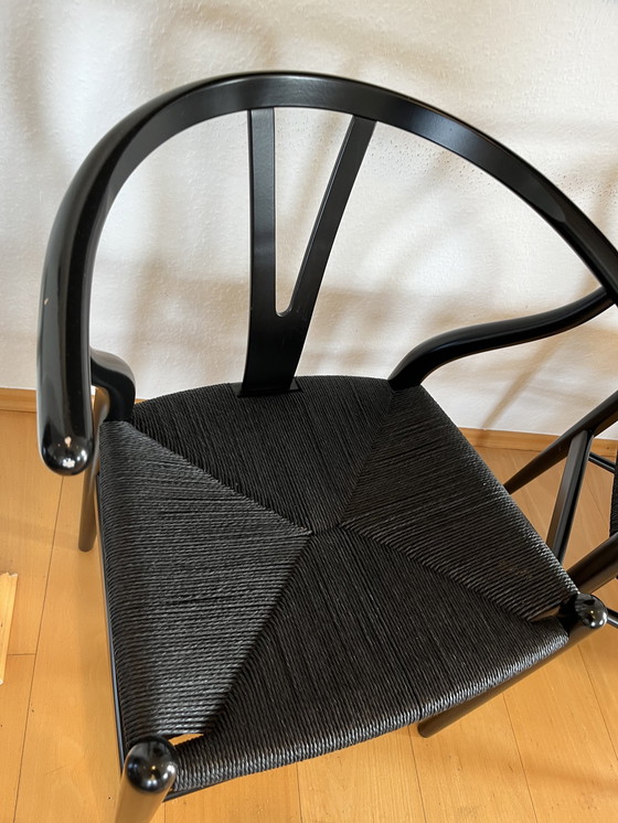 Image 1 of 2x Carl Hanson Wishbone chair black