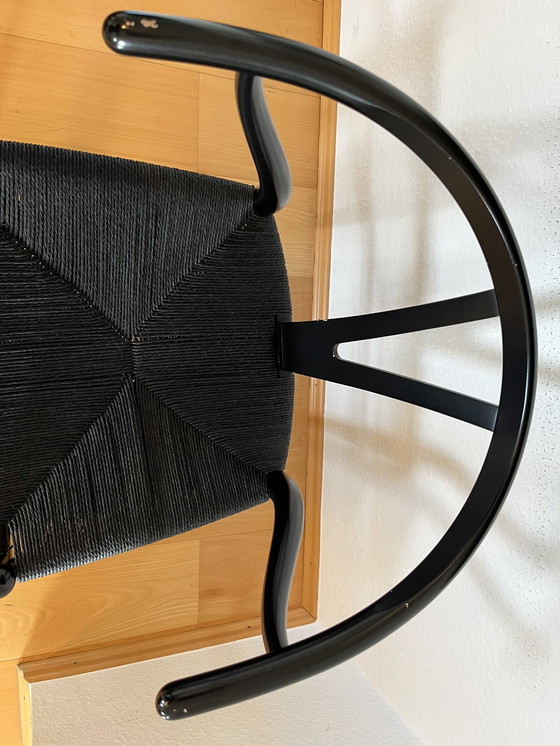 Image 1 of 2x Carl Hanson Wishbone chair black