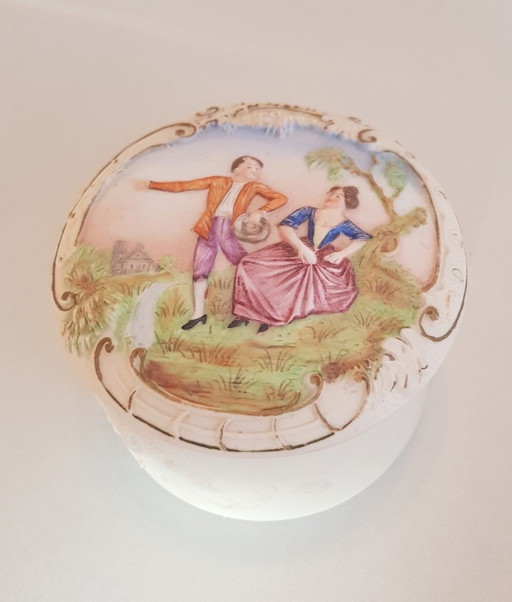 Art Nouveau Hand Painted Lidded Box From Schäfer & Vater