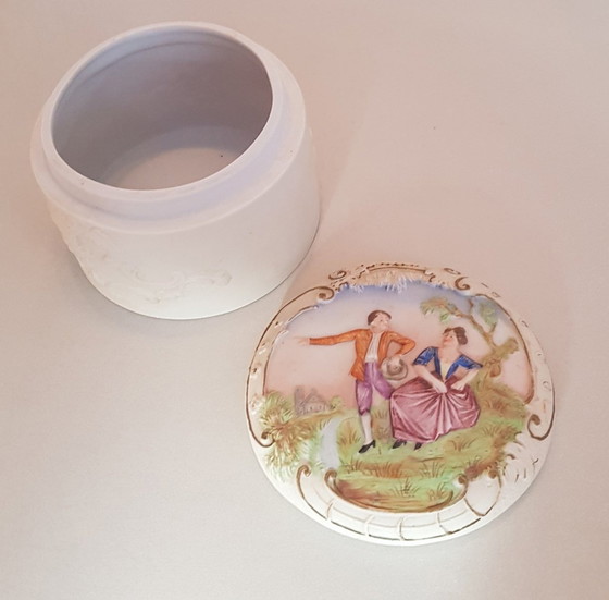 Image 1 of Art Nouveau Hand Painted Lidded Box From Schäfer & Vater