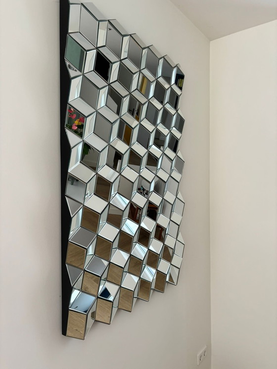 Image 1 of Geometric Mirror Hand-Made And Hand-Cut