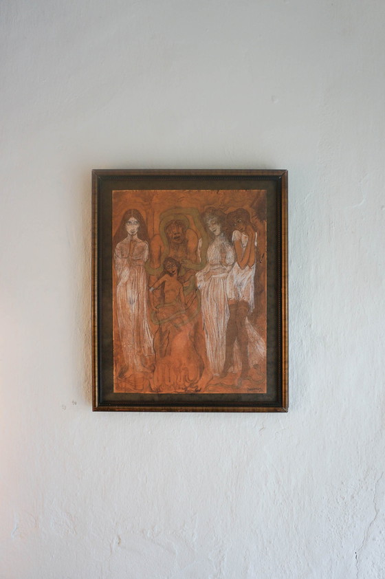 Image 1 of Jan Toorop Gravure "A moral" vers 1897 signée dans la plaque